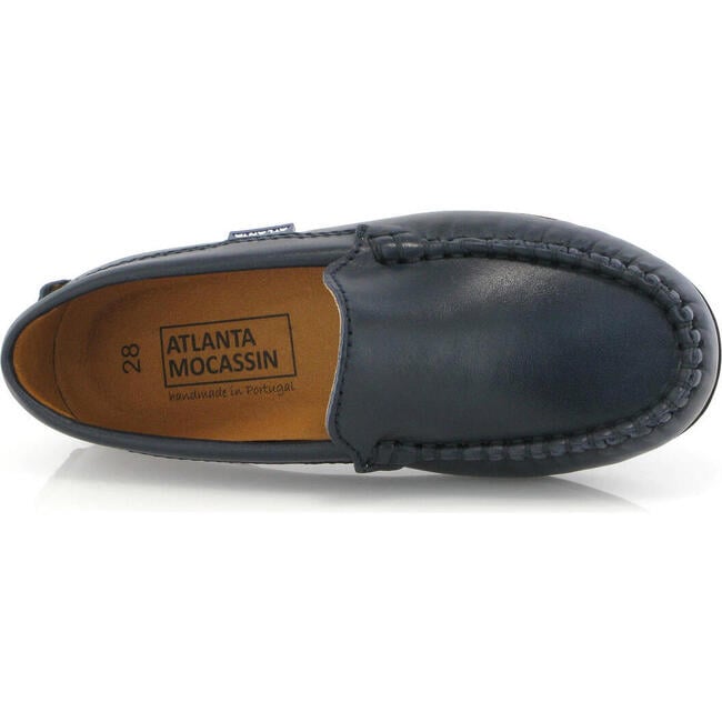 Plain Mocassins, Dark Blue Smooth Leather - Loafers - 5