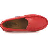 Plain Mocassins, Red Smooth Leather - Loafers - 5