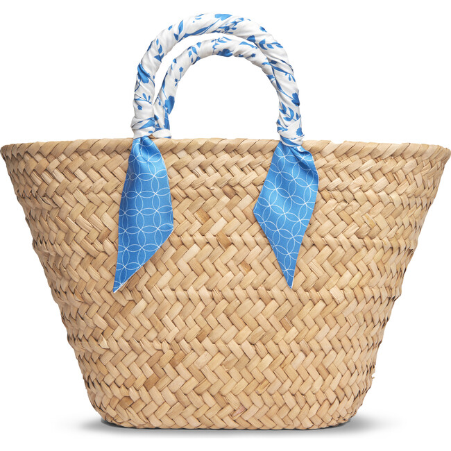Women's Ray Woven Seagrass Tote, Blue