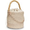 Women's Ling Woven Abaca Bucket Bag, Natural - Bags - 3