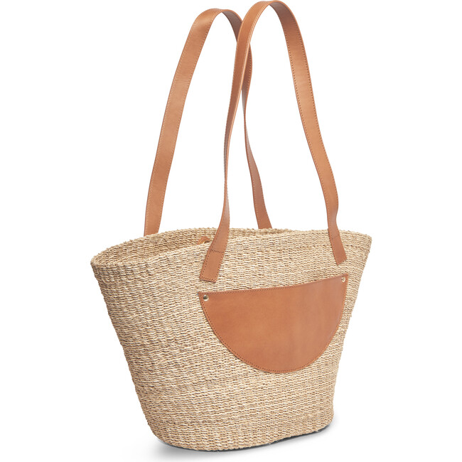 Women's Maya Woven Abaca Tote, Natural - Bags - 3