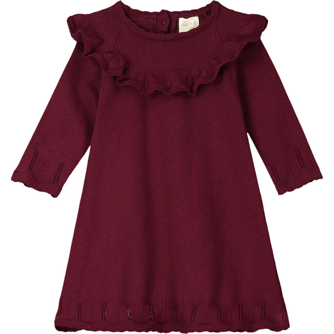 Tressa Dress, Burgundy Knit