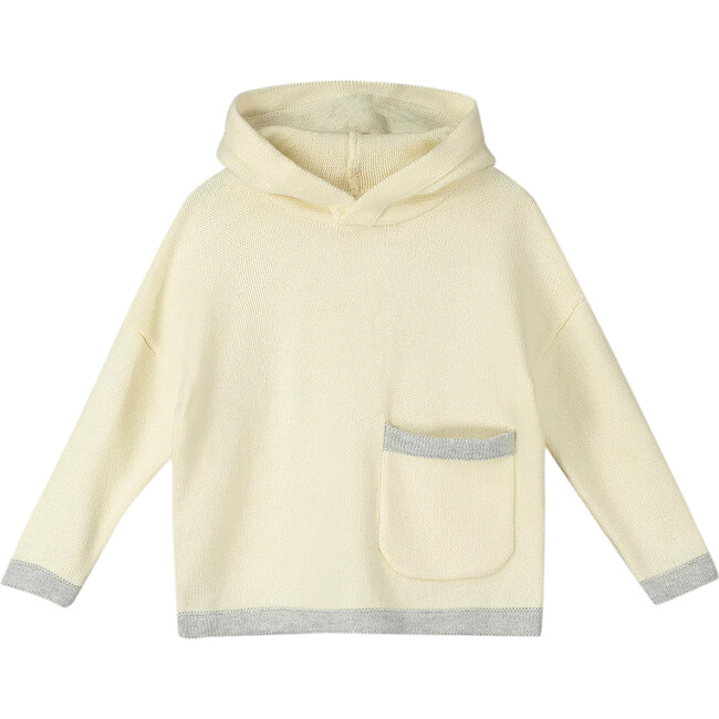 Tegan Sweater, Ivory/Grey Knit