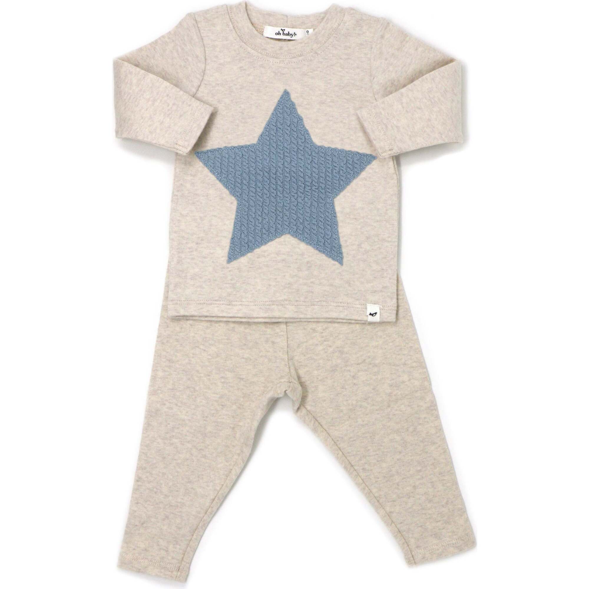 Star Fog Cable Long Sleeve 2-Piece Set, Sand - Mixed Apparel Set - 1