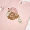 Quilted Bird Two Piece Set, Pale Pink - Mixed Apparel Set - 2