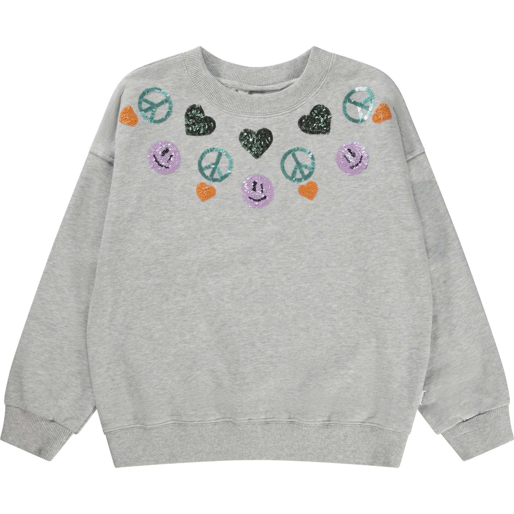 Peace Maxi Sweatshirt, Grey - Sweatshirts - 1