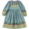 Cilja Cotton Dress, Blue - Dresses - 1 - thumbnail