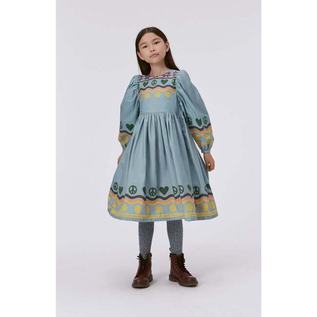 Cilja Cotton Dress, Blue - Dresses - 2