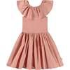 Organic Cotton Ruffle Dress, Pink - Dresses - 1 - thumbnail