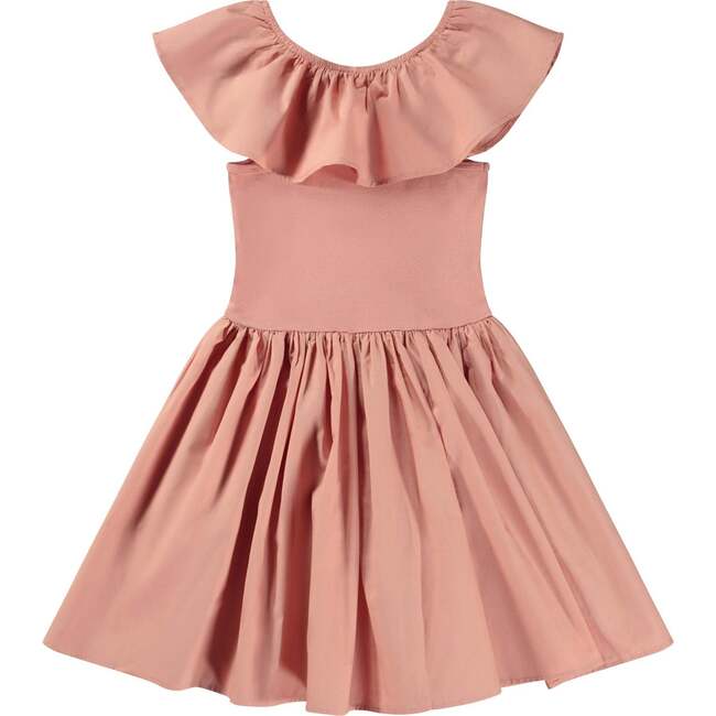 Organic Cotton Ruffle Dress, Pink - Dresses - 2