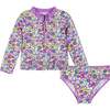 Smiley Face Print Rashguard Set - Rash Guards - 1 - thumbnail