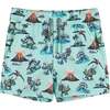 Surfing Dinosaur Boardshort - Swim Trunks - 1 - thumbnail