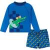 Raglan Rashguard and Boardshort Set , Alligator Graphic - Rash Guards - 1 - thumbnail