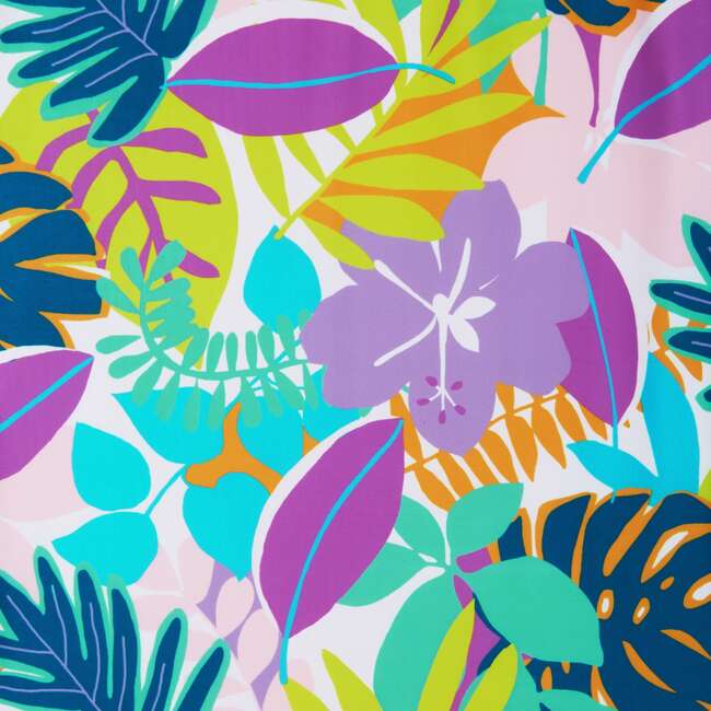 Tropical Print Long Sleeve Swimsuit - One Pieces - 2