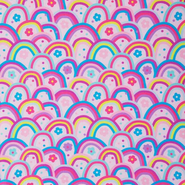 Rainbow Print Long Sleeve Rashguard Set - Rash Guards - 2