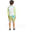 Raglan Rashguard and Boardshort Set , Surfing Pineapple Graphic - Rash Guards - 2