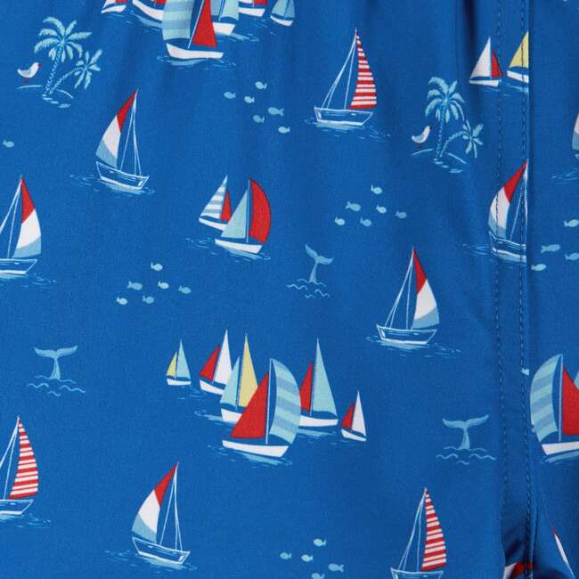 Sailboat Print Boardshort - Swim Trunks - 2