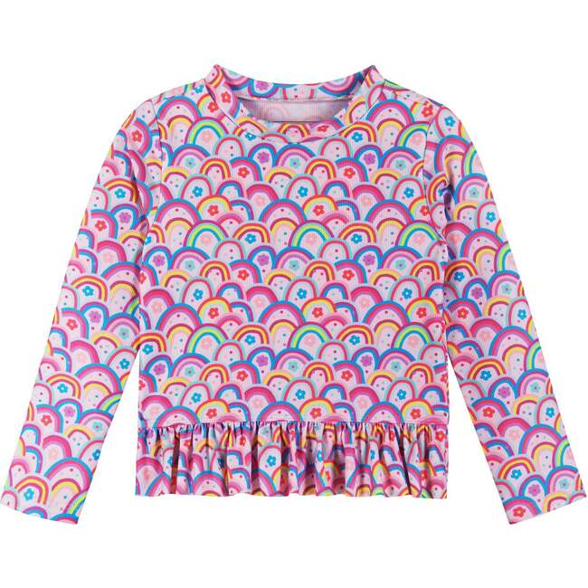 Rainbow Print Long Sleeve Rashguard Set - Rash Guards - 3