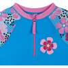 Rashguard Set , Blue Floral Print - Rash Guards - 4