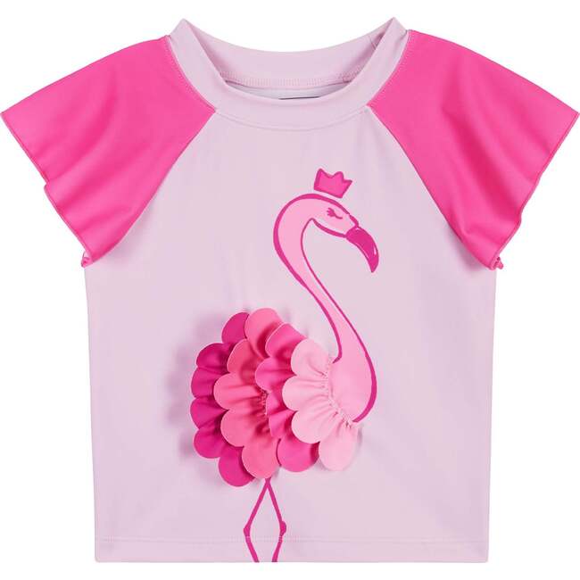 Short Sleeve Rashguard Set , Pink Flamingo - Rash Guards - 5