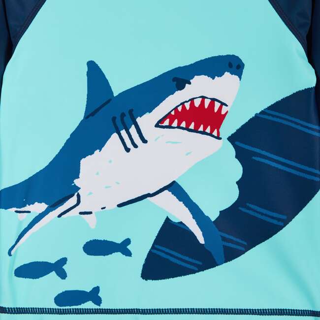 Raglan Rashguard and Boardshort Set , Shark Graphic - Rash Guards - 4