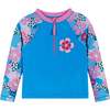 Rashguard Set , Blue Floral Print - Rash Guards - 5