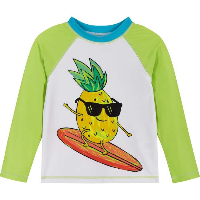 Raglan Rashguard and Boardshort Set , Surfing Pineapple Graphic - Rash Guards - 5