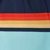 Multi Stripe Boardshort w/Built-In Comfort Stretch Short Liner - Swim Trunks - 2