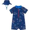 Infant Swim Romper and Hat , Firework Print - One Pieces - 1 - thumbnail