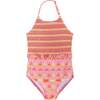 Fruit Print Halter Swimsuit - One Pieces - 1 - thumbnail