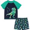 Infant Raglan Rashguard and Boardshort , Dinosaur Graphic - Rash Guards - 1 - thumbnail