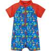 Infant Swim Romper and Hat , Surfboard Print - Rash Guards - 3