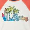 Infant Raglan Rashguard and Boardshort , Retro Beach Scene - Rash Guards - 2