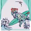 Infant Raglan Rashguard and Boardshort Set , Surfing Dinosaur - Rash Guards - 2