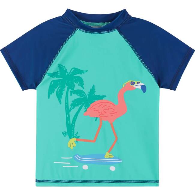 Infant Rashguard and Boardshort Set , Skate & Surf Flamingo Graphic - Rash Guards - 3