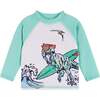 Infant Raglan Rashguard and Boardshort Set , Surfing Dinosaur - Rash Guards - 3