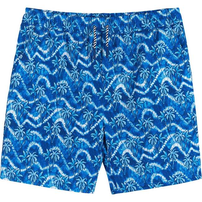 Comfort Stretch Lined Boardshort , Tie Dye Palm Tree (Size 8-16 Years)