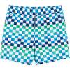 Comfort Stretch Lined Boardshort , Ombre Checker (4- 7 Years) - Swim Trunks - 1 - thumbnail