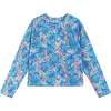 Blue Abstract Print Rashguard - Rash Guards - 1 - thumbnail