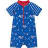 Infant Swim Romper and Hat , Sailboat Print - One Pieces - 3