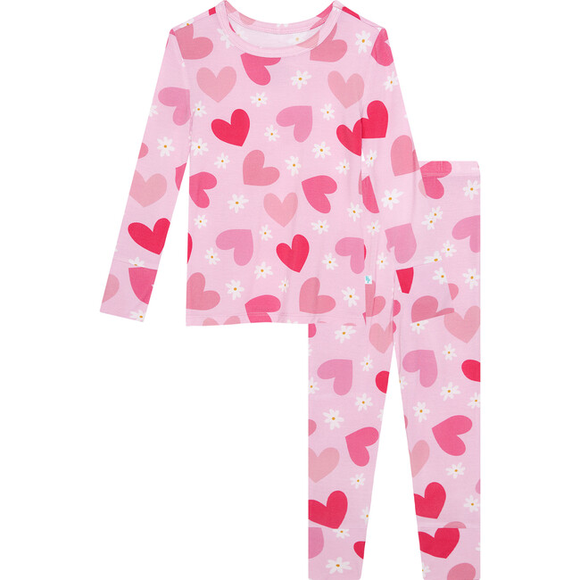 Daisy Love Long Sleeve Basic Pajama, Pink