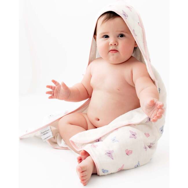 Hooded Towel Set, Butterfly - Bath Towels - 2