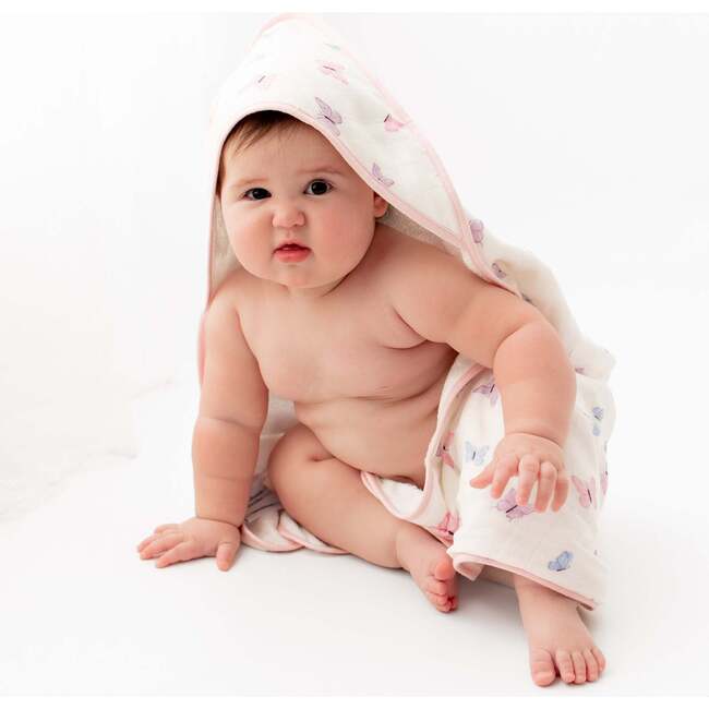 Hooded Towel Set, Butterfly - Bath Towels - 3