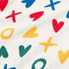 Organic PJ Set In Rainbow XOs, Ivory XO Hearts - Pajamas - 2