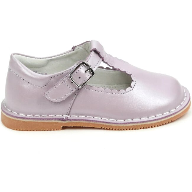 Selina Pastel Scalloped T-Strap Mary Jane, Lilac - Mary Janes - 3