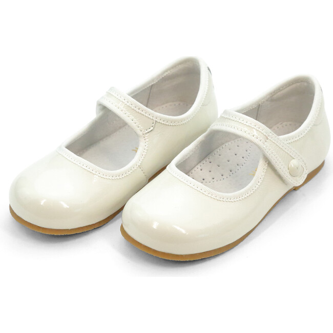 Renata Special Occasion Flat, Patent Ivory