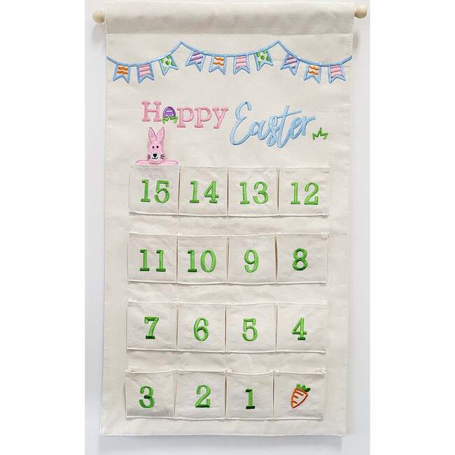 Happy Easter Countdown Calendar Canvas Wall Hanging
