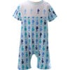 Seahorse Romper, Blue - Rompers - 1 - thumbnail