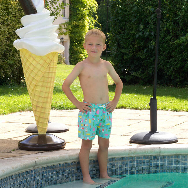 Ice Lolly Swim Shorts, Aqua - Swim Trunks - 2