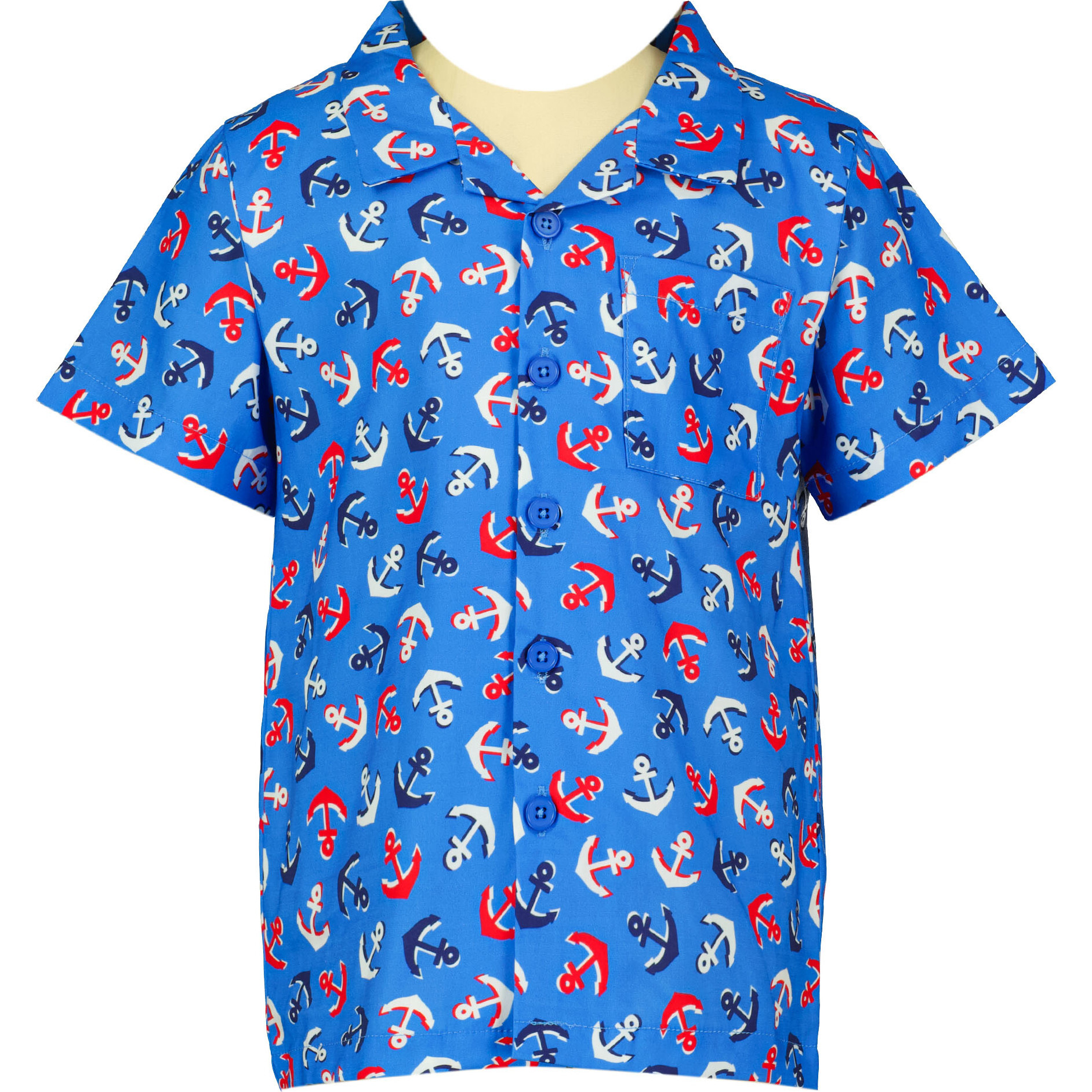Anchor Shirt, Blue - Shirts - 1